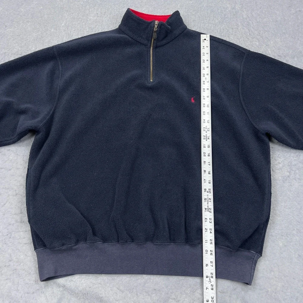 VTG Polo Ralph Lauren 1/4 Zip Mens XL Deep Pile Fleece Sherpa Pullover 90s Retro - Picture 10 of 14